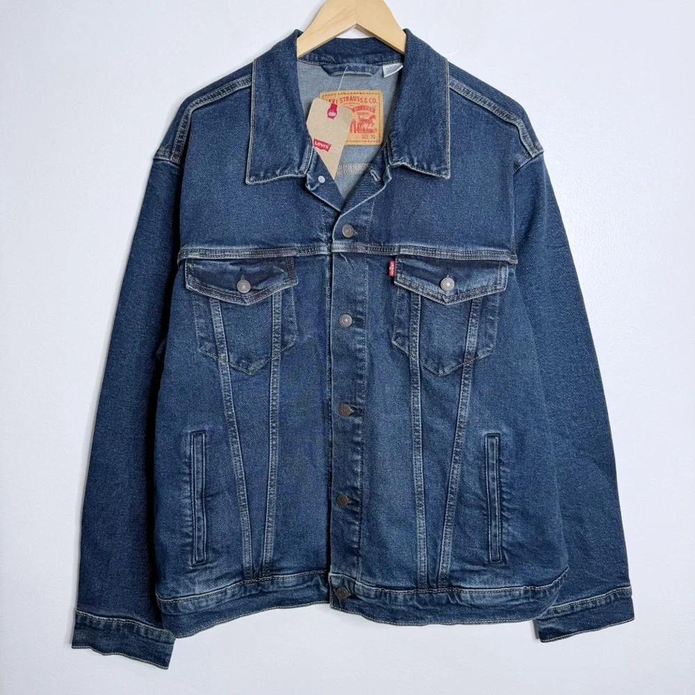 NWT Levi's‎ Men's Trucker Jacket In Colusa Medium Wash Denim Size X-Large